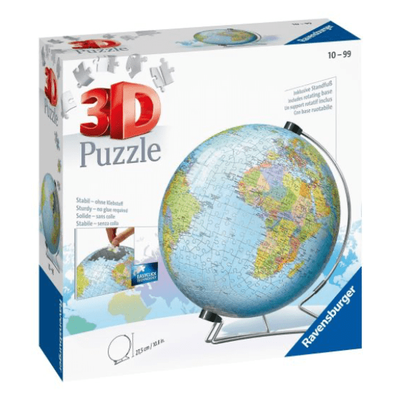Ravensburger: The World On V-Stand Globe 540 Piece 3D Jigsaw Puzzle 4005556124367