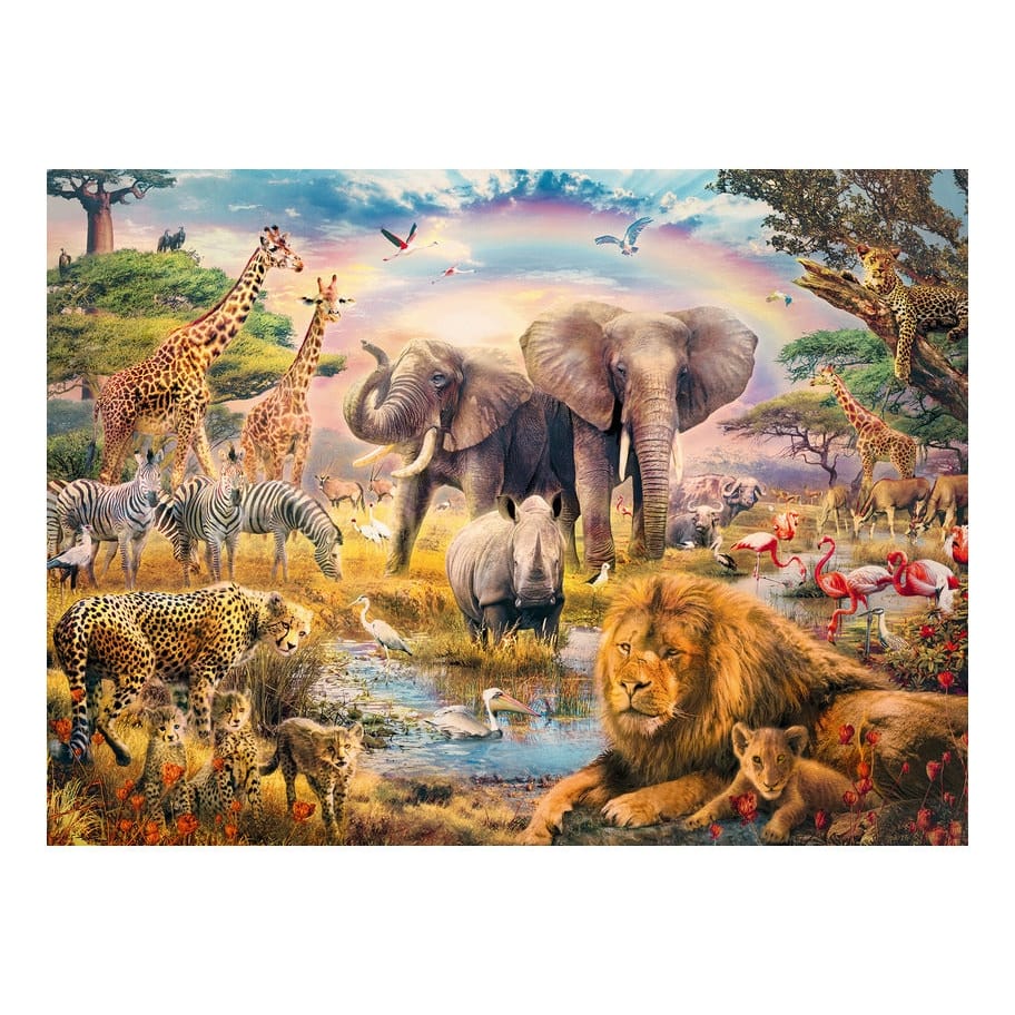 Ravensburger 100 Piece Jigsaw Puzzle African Safari Wildlife Big Five Animals Savannah Scene XXL 4005556132843