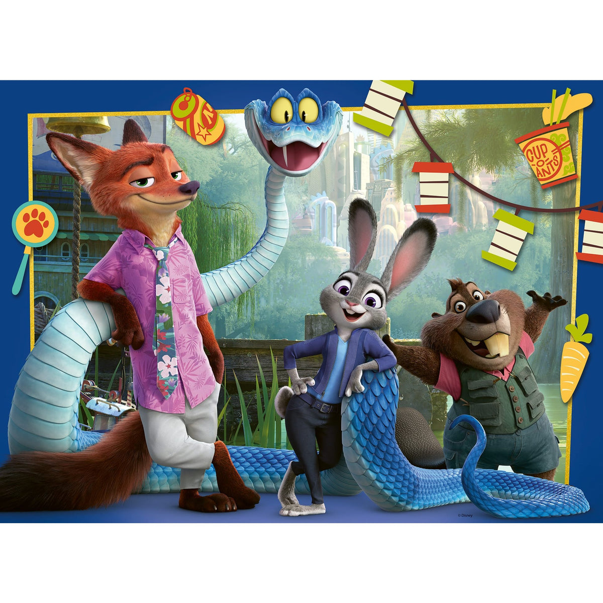Ravensburger 100 Piece Jigsaw Puzzle Zootopia 2 Disney Theme for Kids Bright Colorful Scene
