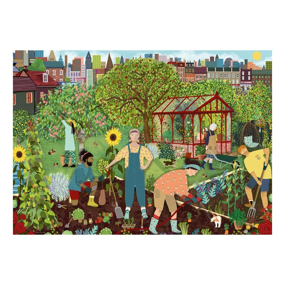 Ravensburger 1000 Piece Jigsaw Puzzle Community Allotment Garden Angela Holland Artwork 4005555017141