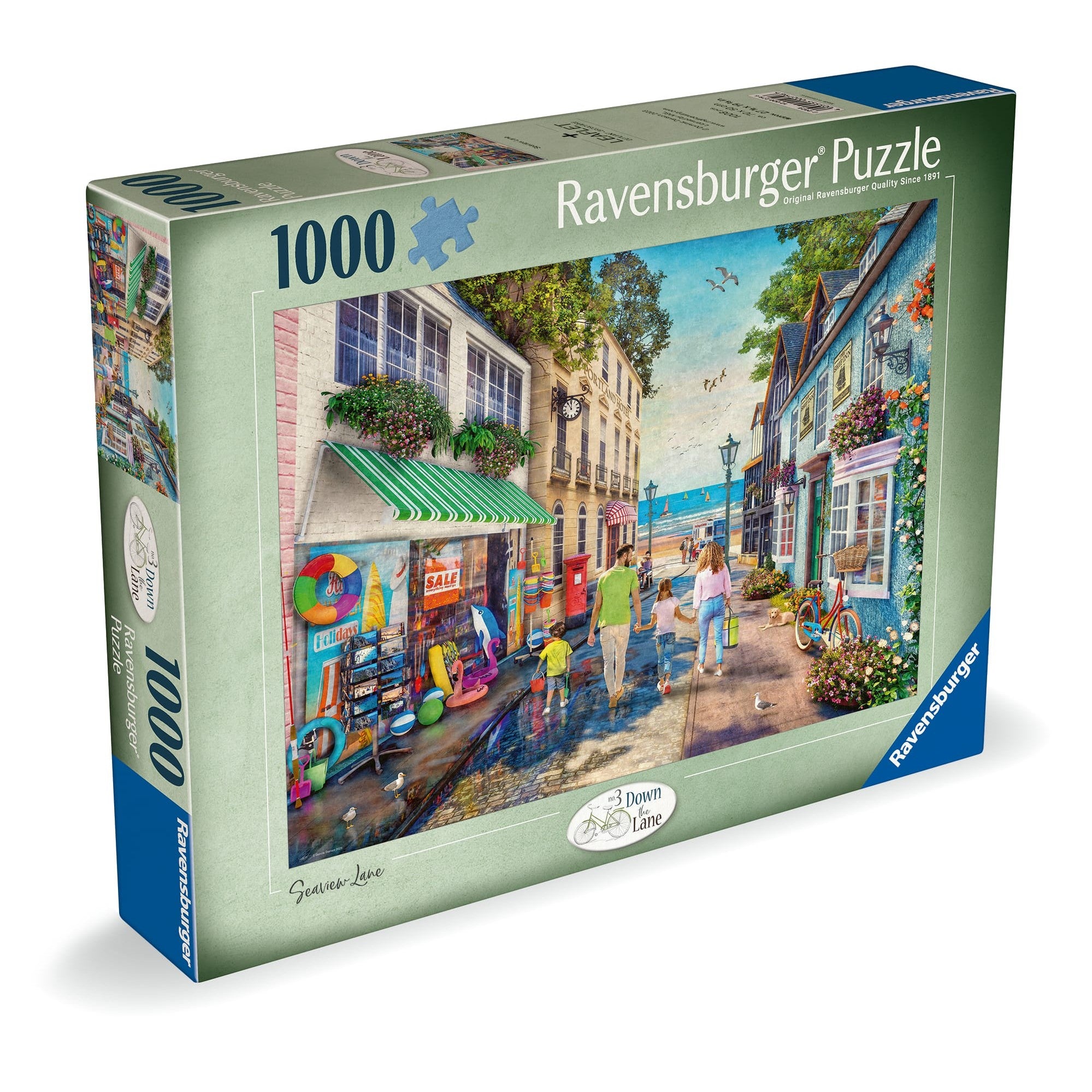 Ravensburger 1000 Piece Jigsaw Puzzle Down The Lane No 3 Seaview Lane Coastal Scene 4005555002796