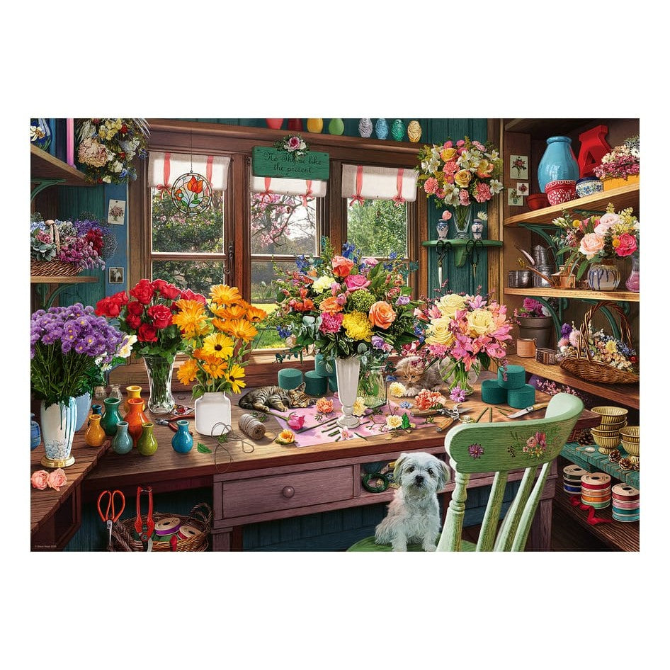 Ravensburger 1000 Piece Jigsaw Puzzle The Flower Arranger's Shed My Haven No 13 Steve Reed 4005555017226