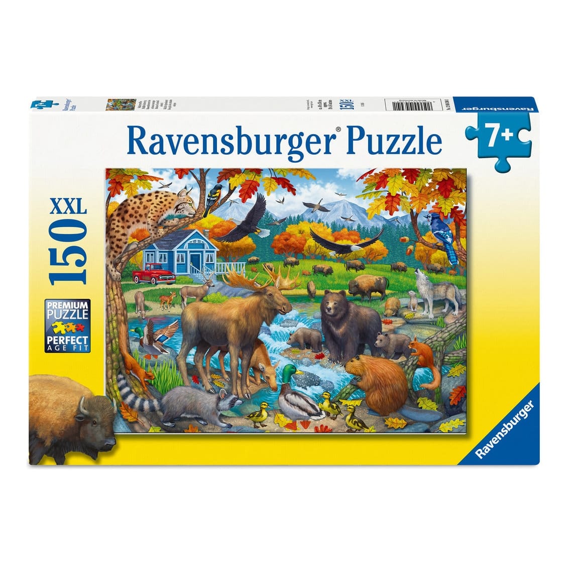 Ravensburger 150 Piece Kids Jigsaw Puzzle Wildlife Gathering Forest Animals by the River Edge 4005555043041