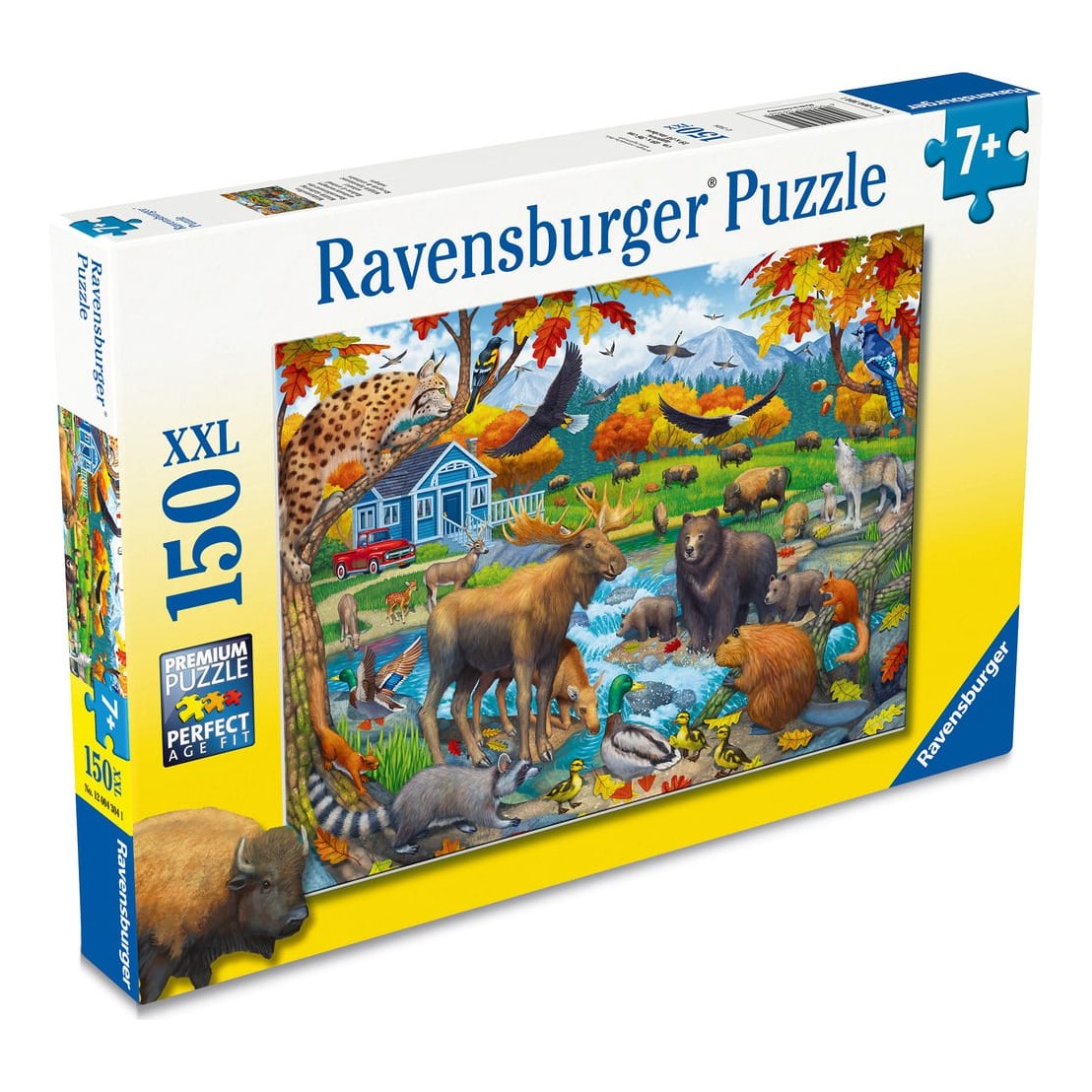 Ravensburger 150 Piece Kids Jigsaw Puzzle Wildlife Gathering Forest Animals by the River Edge 4005555043041