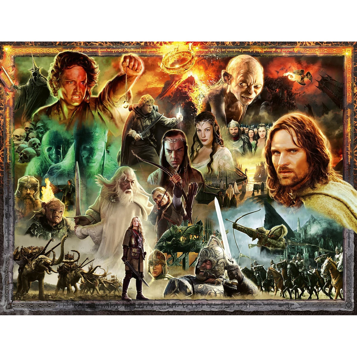 Ravensburger 2000 Piece Jigsaw Puzzle Return Of The King Lord Of The Rings Movie Poster Art 4005556172931
