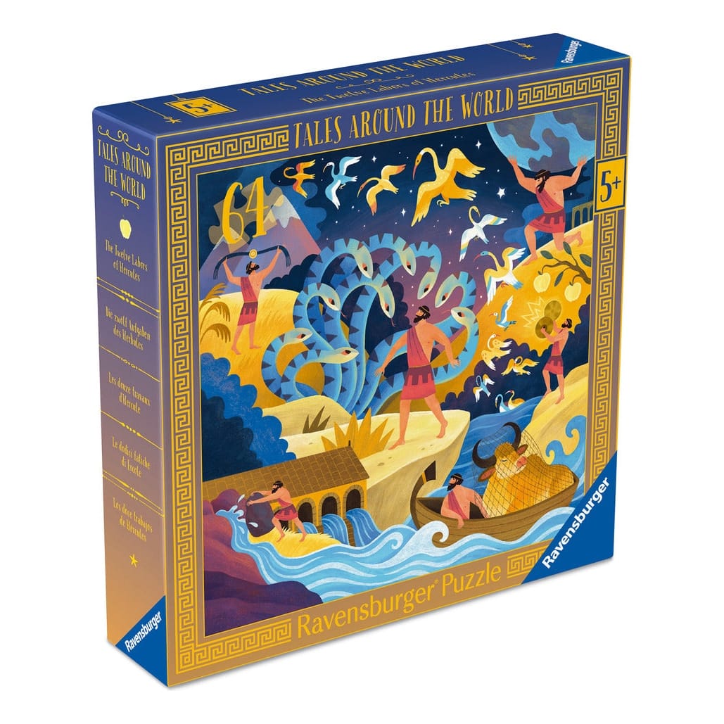 Ravensburger 64 Piece Jigsaw Puzzle Square Hercules Tales Around The World The Twelve Labours Of Hercules Kids 4005555042099