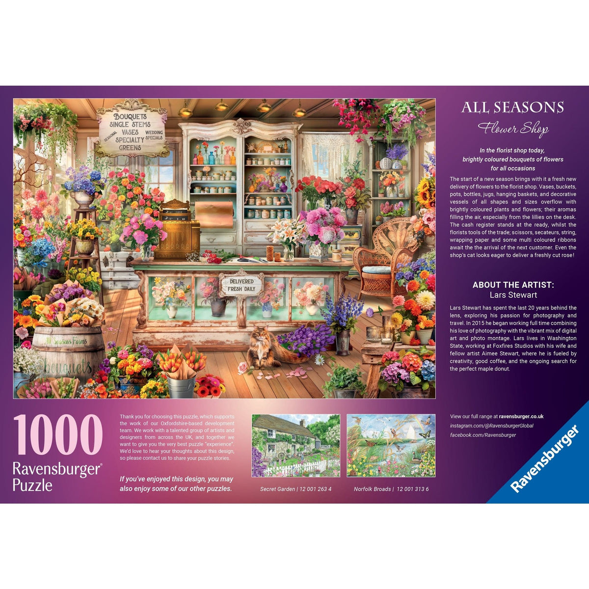 Ravensburger All Seasons Flower Shop 1000pc Jigsaw Puzzle 4005555012627