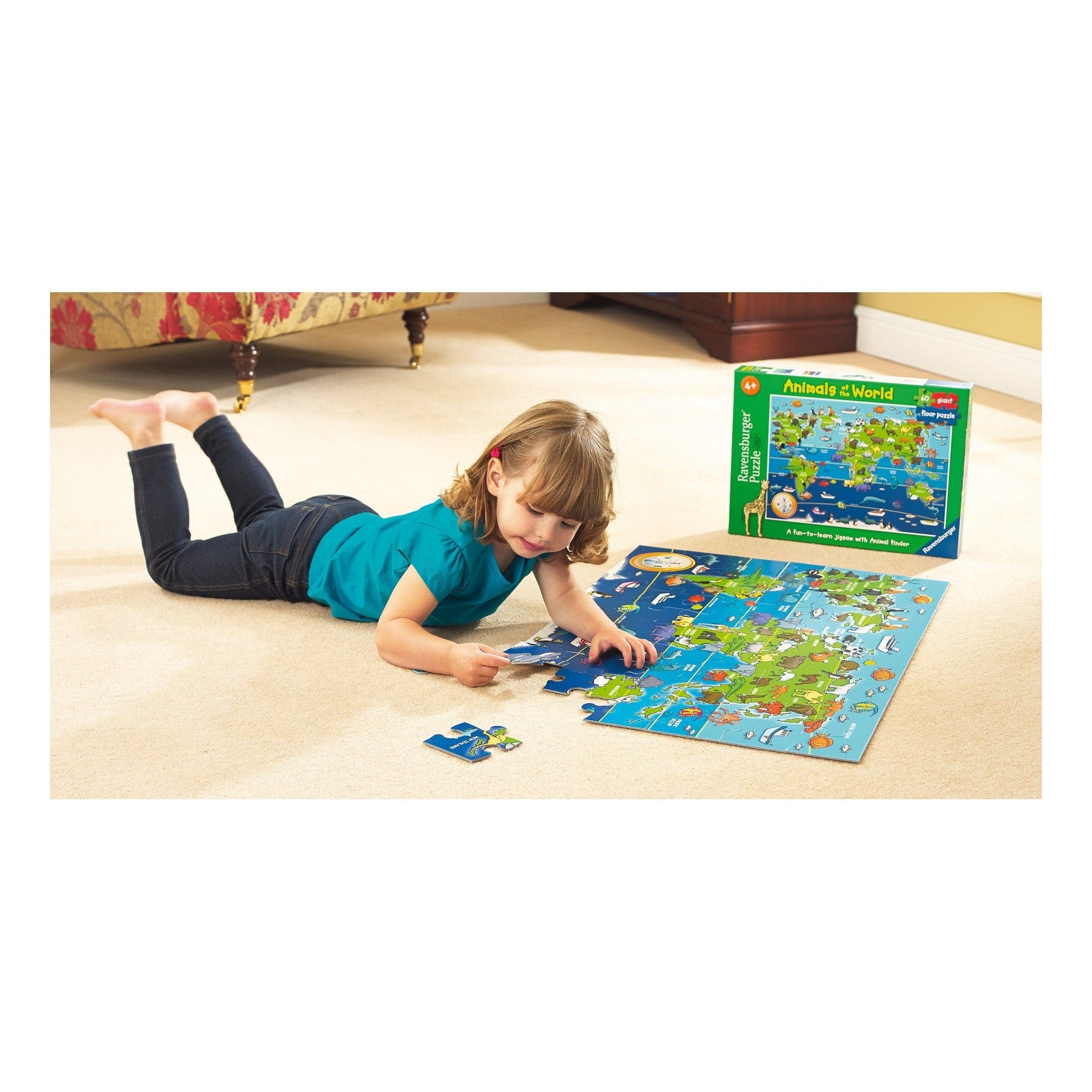 Ravensburger Animals of the World Giant Floor Puzzle 60pc 4005556070725