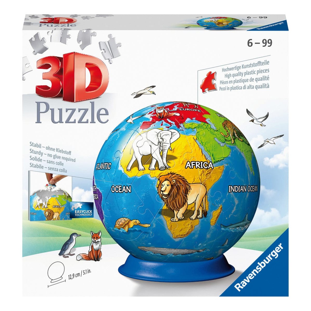 Ravensburger Children's Globe 3D Puzzle Ball 72pc Puzzle
