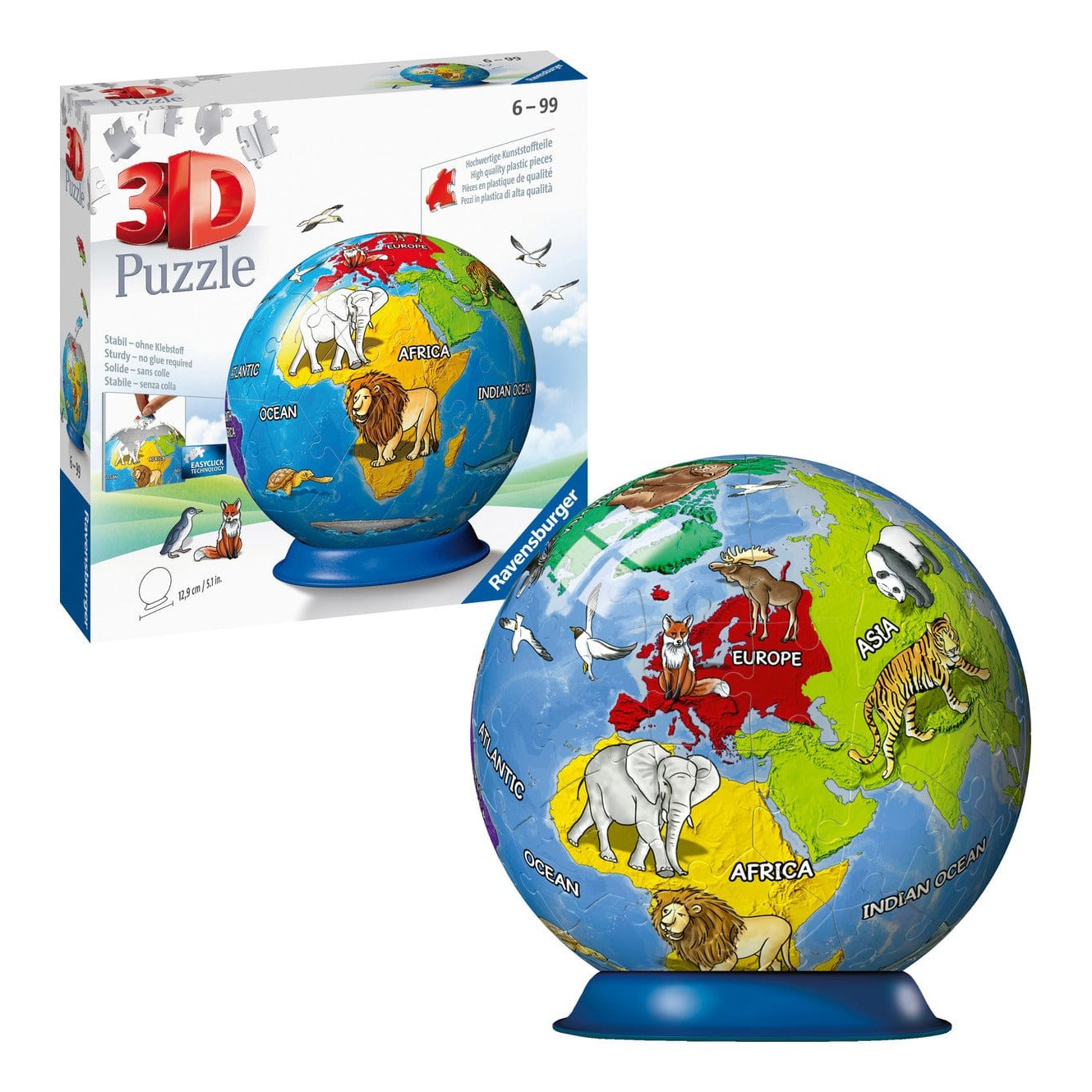 Ravensburger Children's Globe 3D Puzzle Ball 72pc Puzzle