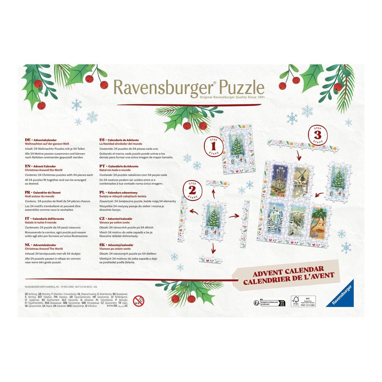 Ravensburger Christmas Puzzle Advent Calendar 4005555042464