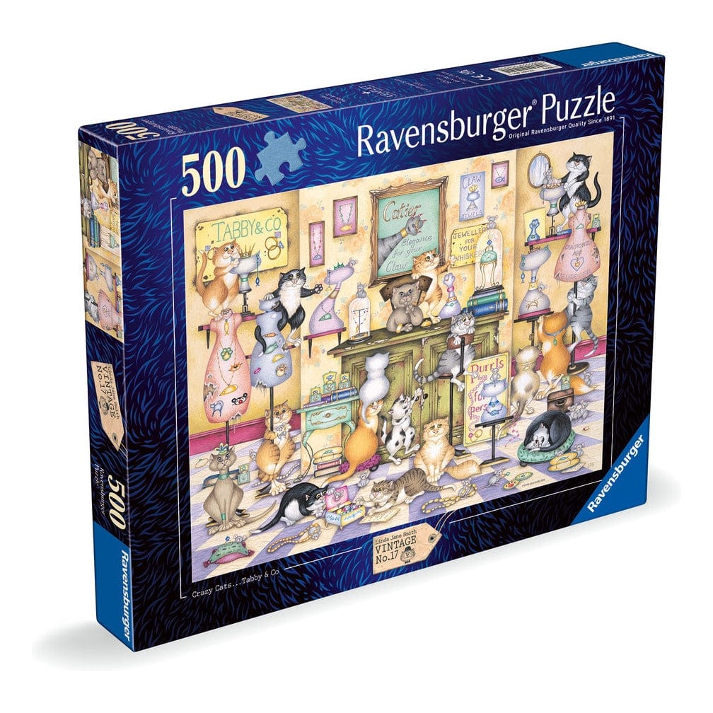 Ravensburger Crazy Cats Tabby & Co 500pc Jigsaw Puzzle 4005555014515