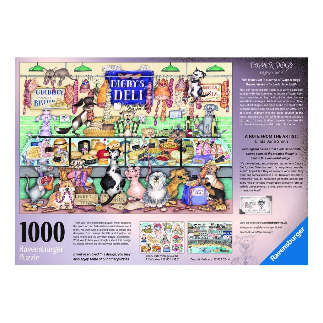 Ravensburger Dapper Dogs No.1 Digby's Deli 1000pc Puzzle 4005555014539