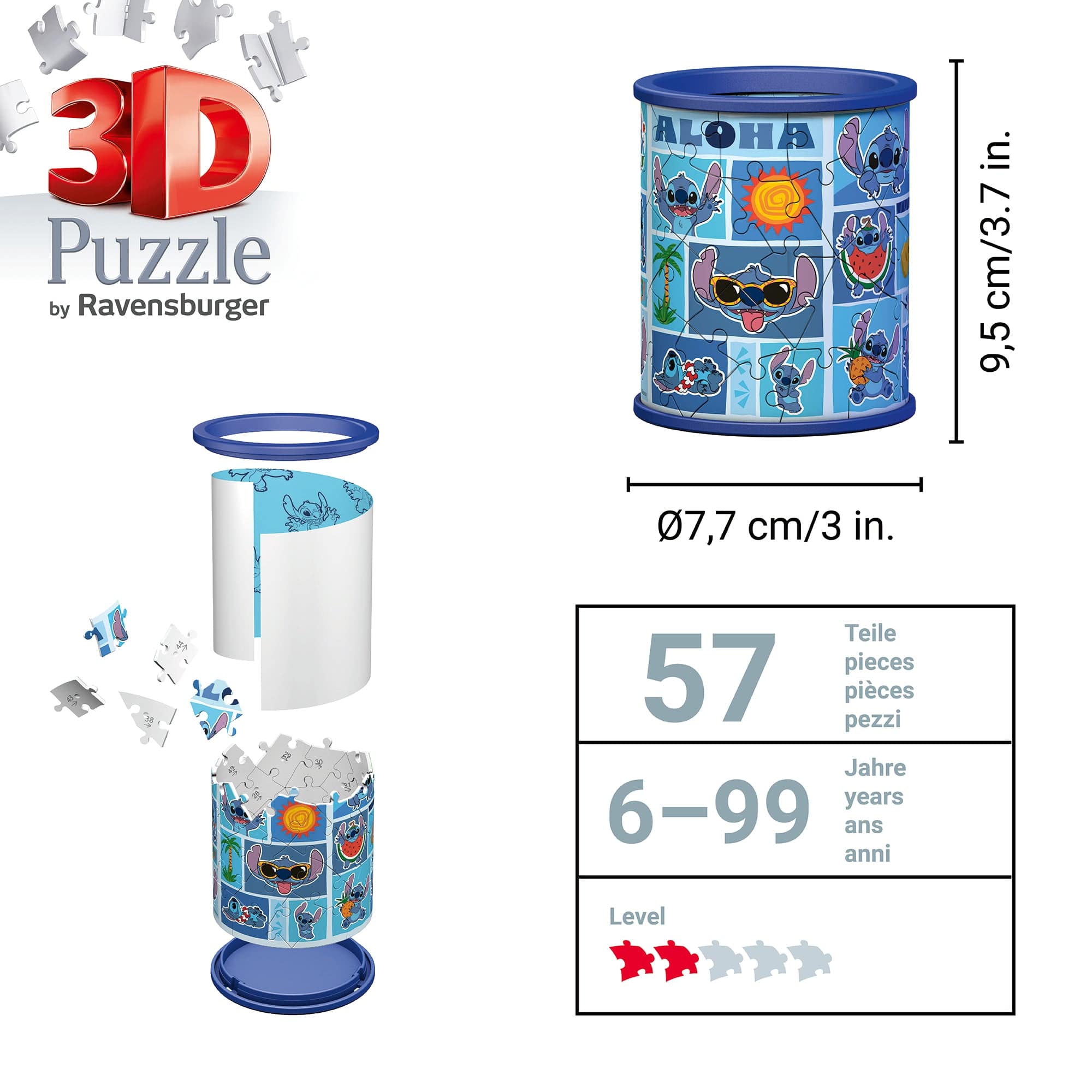 Ravensburger: Disney Stitch Pencil Holder 3D Puzzle 54pc Puzzle