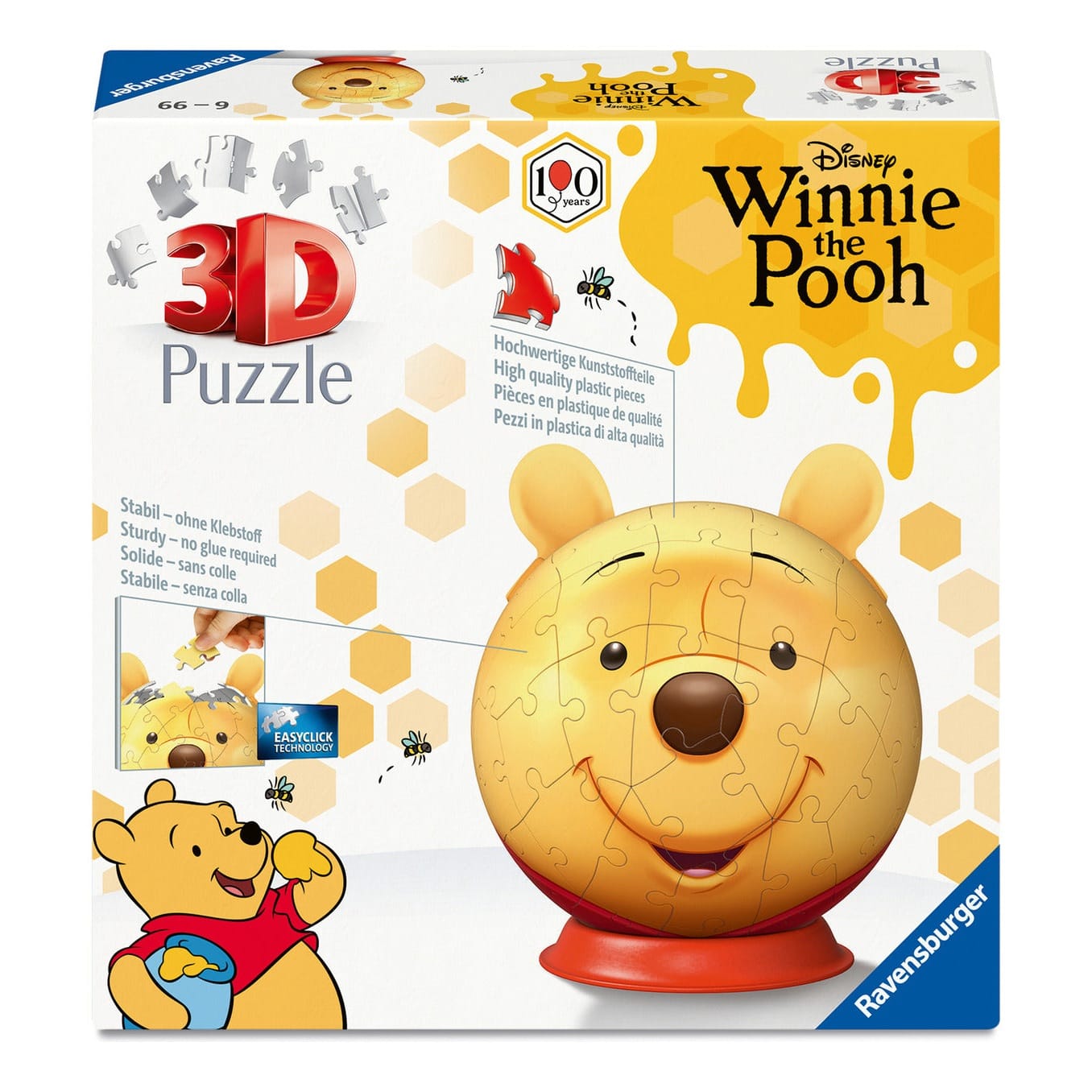 Ravensburger Disney Winnie the Pooh 72 Piece Jigsaw Puzzle Ball 3D Kids Gift Bright Colors 4005555080701