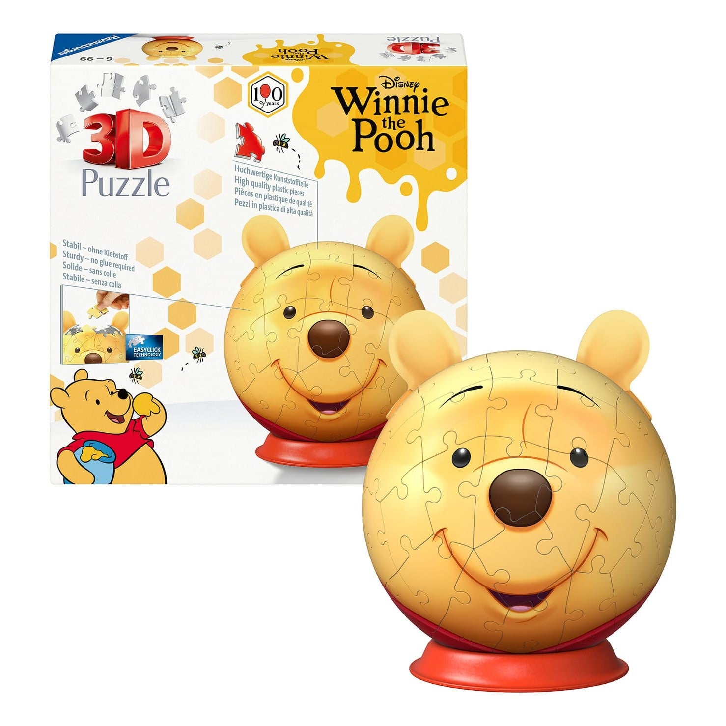 Ravensburger Disney Winnie the Pooh 72 Piece Jigsaw Puzzle Ball 3D Kids Gift Bright Colors 4005555080701