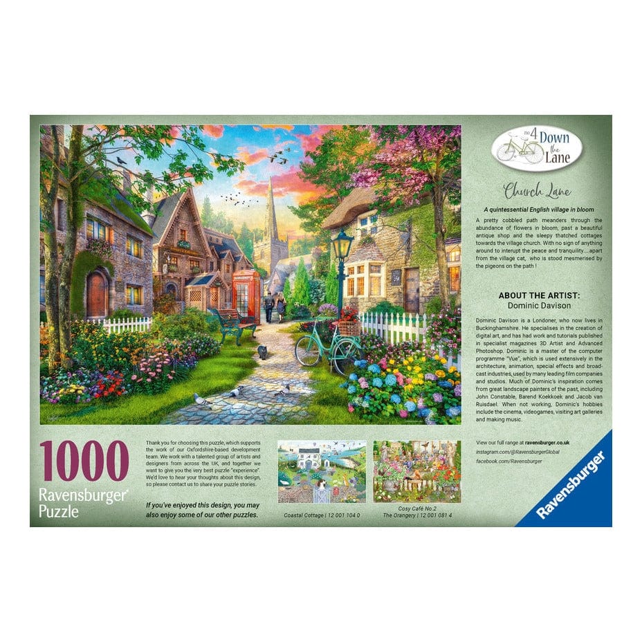Ravensburger Down the Lane No.4 Church Lane 1000 Piece Puzzle 4005555011019