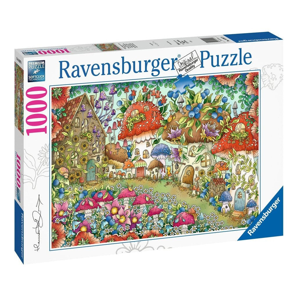 Ravensburger Floral Mushroom Houses 1000pc Puzzle 4005556169979
