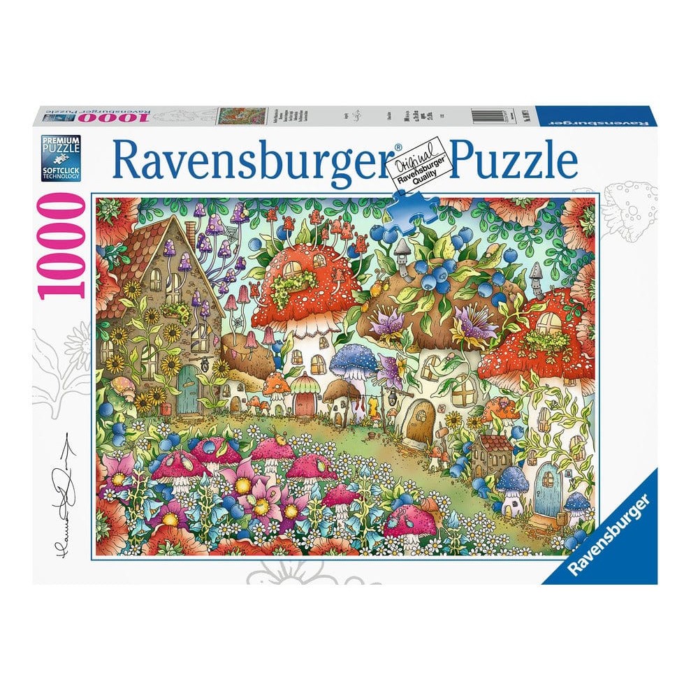 Ravensburger Floral Mushroom Houses 1000pc Puzzle 4005556169979