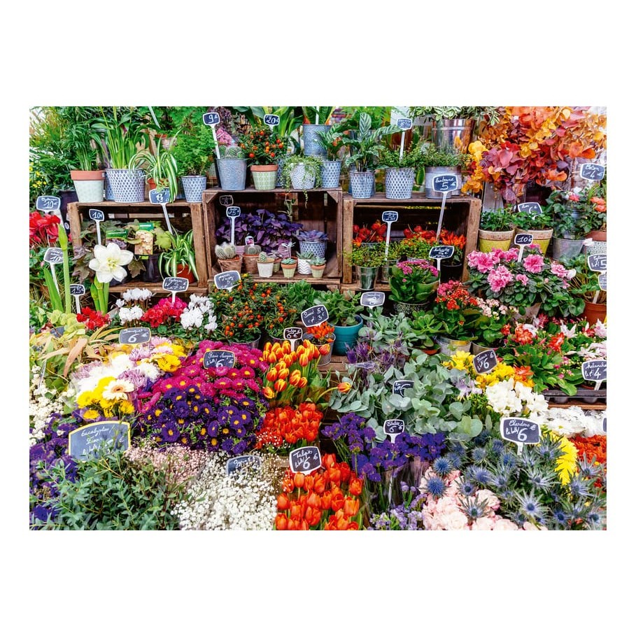 Ravensburger Flower Market France 500 Piece Jigsaw Puzzle Colourful Market Photographic Range 4005555018155