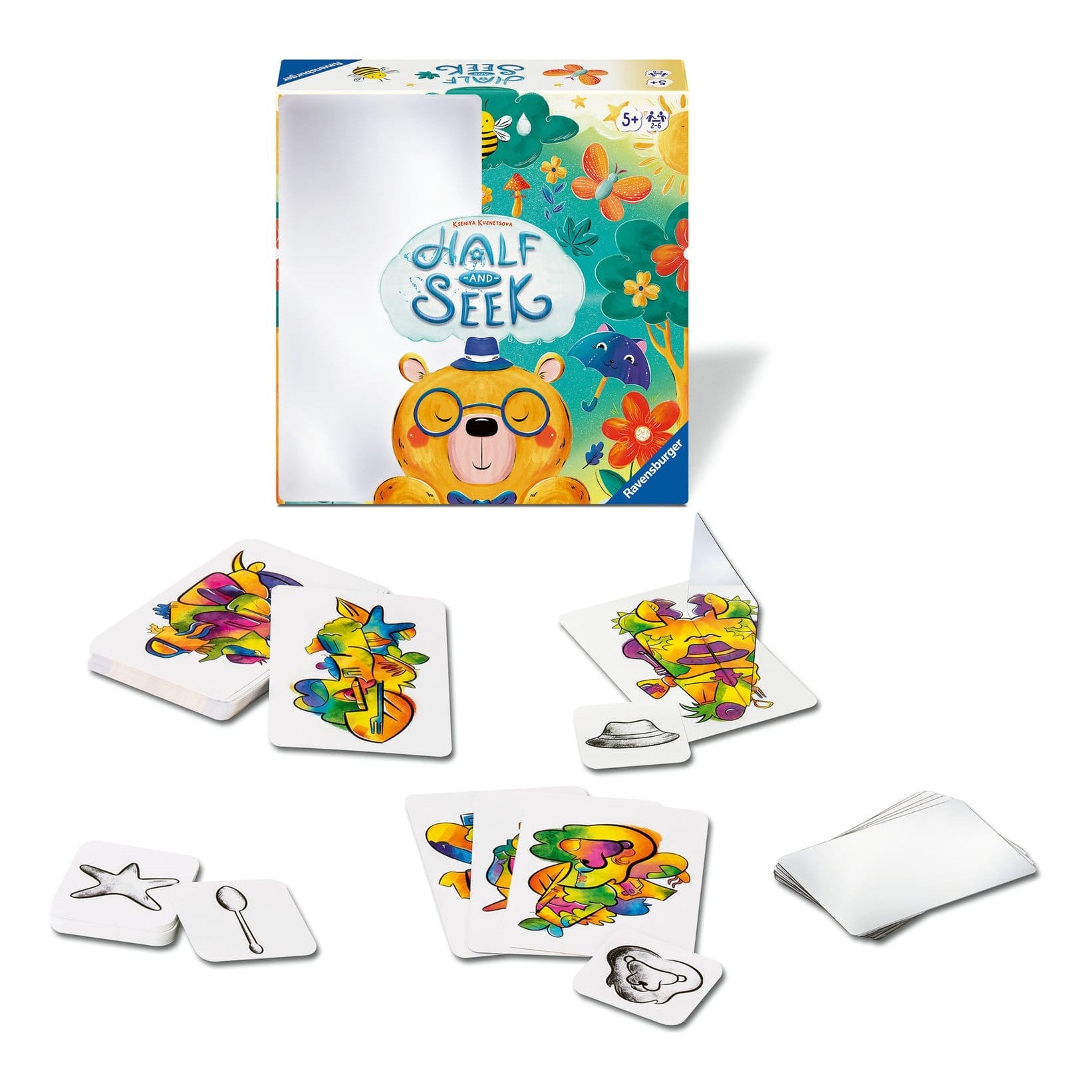 Ravensburger Half and Seek Game Board Game for Kids with Mirrors and Three Variations 4005556249497