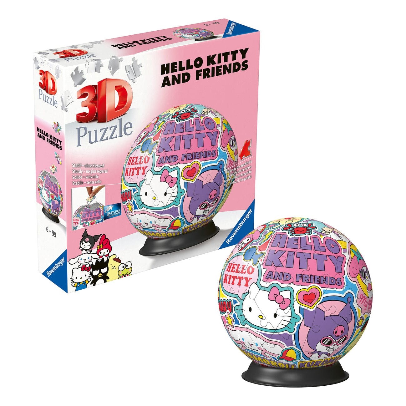 Ravensburger: Hello Kitty 3D Puzzle Ball 72pc Puzzle