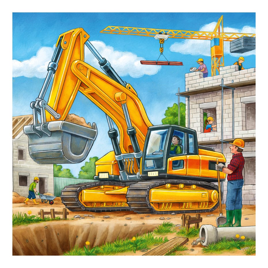 Ravensburger Large Construction Vehicles 3x49 Piece Jigsaw Puzzle