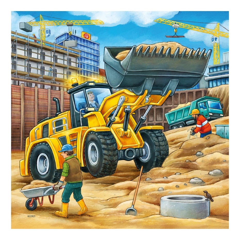 Ravensburger Large Construction Vehicles 3x49 Piece Jigsaw Puzzle