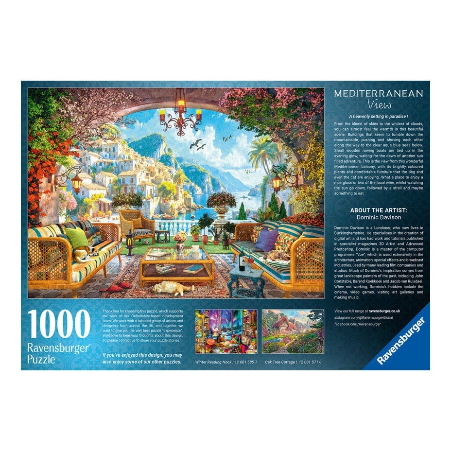 Ravensburger Mediterranean Terrace View 1000pc Puzzle