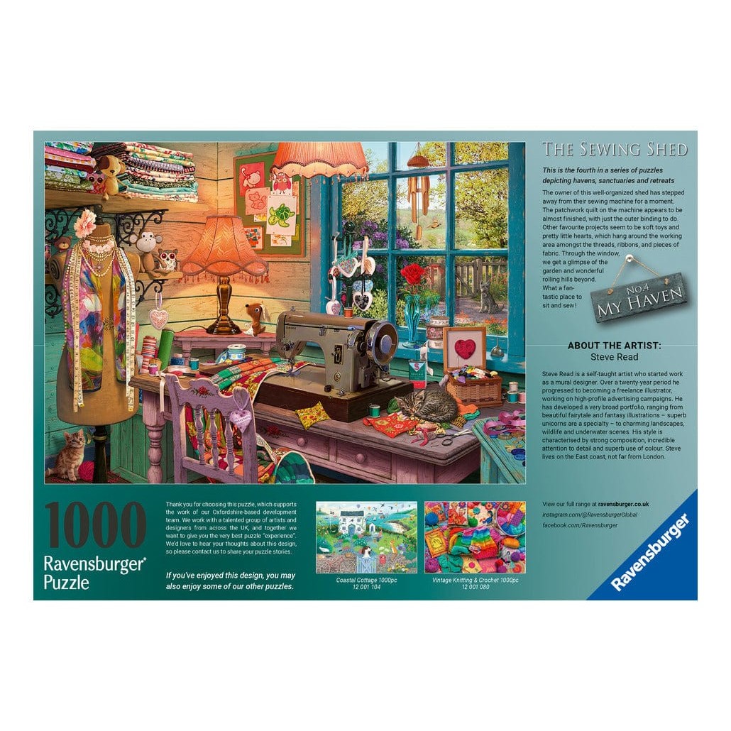Ravensburger My Haven No 4 The Sewing Shed 1000pc Puzzle 4005555003229