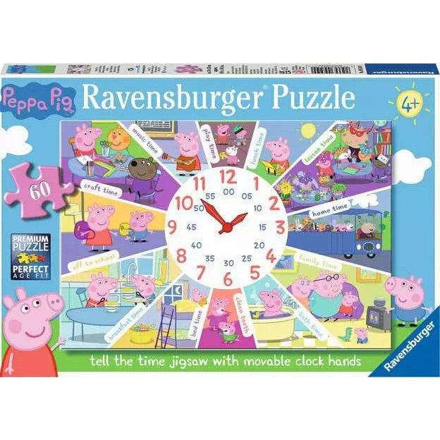 Ravensburger - Peppa Pig Clock Puzzle - 60 Pieces Puzzle 4005556095100