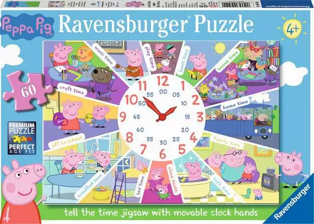 Ravensburger - Peppa Pig Clock Puzzle - 60 Pieces Puzzle 4005556095100