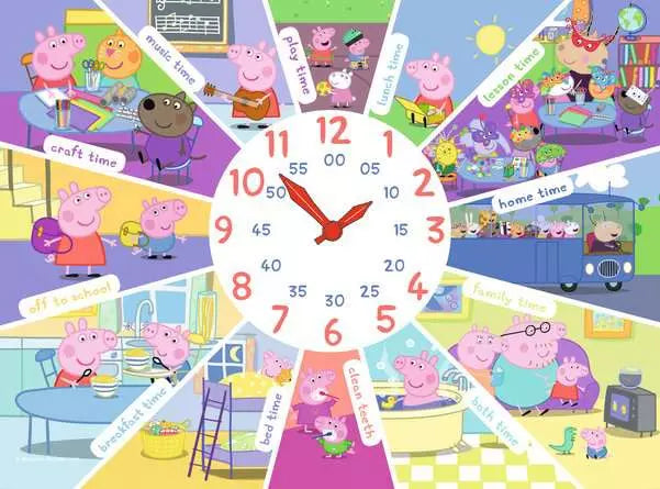 Ravensburger - Peppa Pig Clock Puzzle - 60 Pieces Puzzle 4005556095100