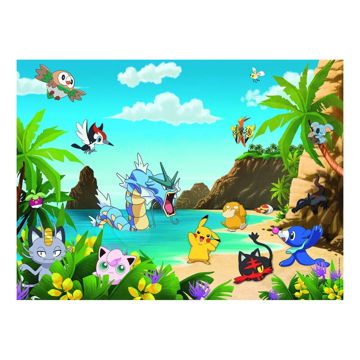 Ravensburger Pokemon Favourites 200 Piece Kids Jigsaw Puzzle Featuring Rowlet Pikipek Pikachu Jigglypuff and Gyarados 4005556128402