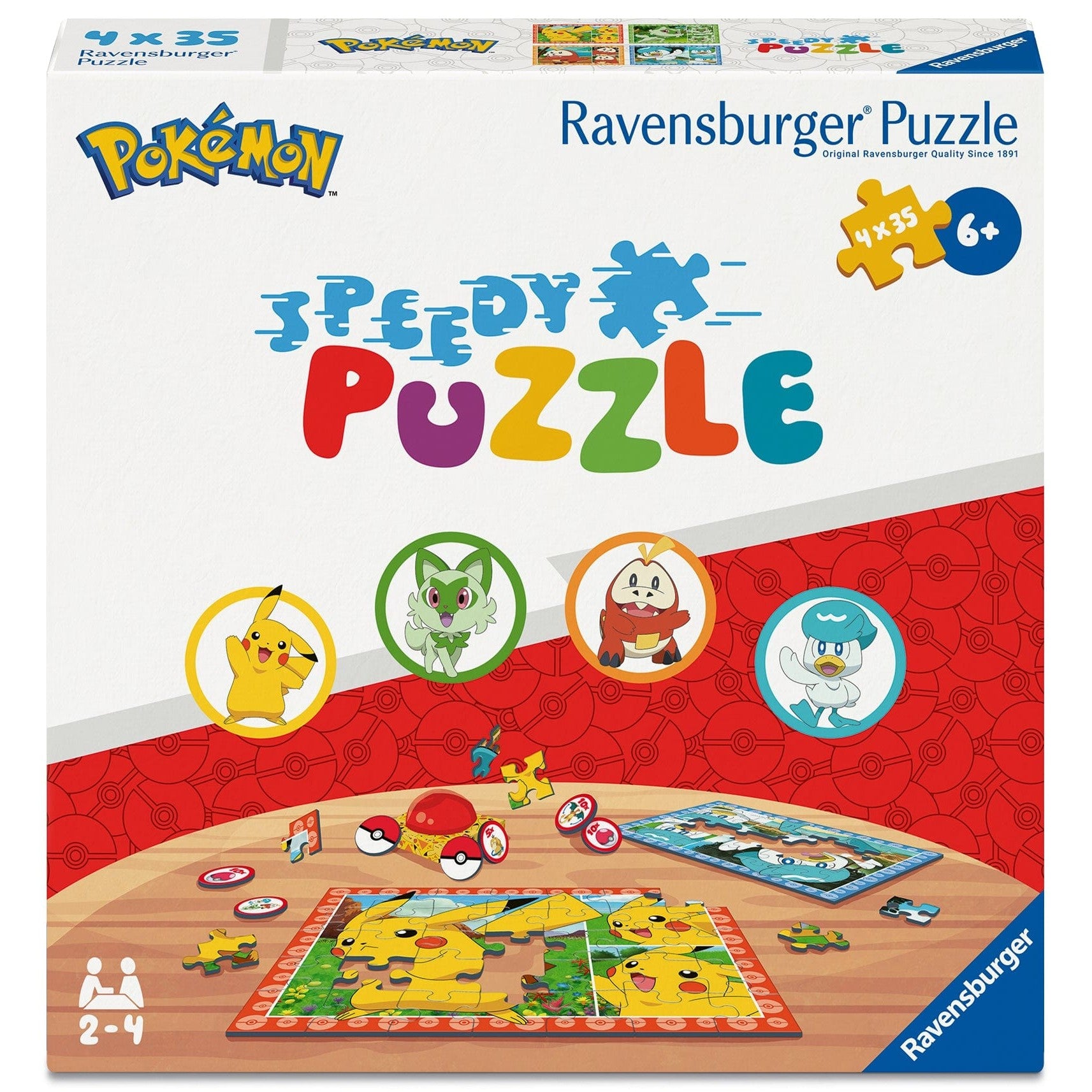 Ravensburger: Pokemon Speedy Puzzle 4x35 Piece Jigsaw Puzzle