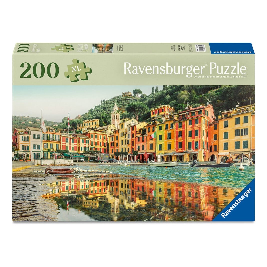 Ravensburger Portofino Italy 200 Piece Jigsaw Puzzle Harbour Scene With Colorful Seaside Villas And Boats 4005555017349