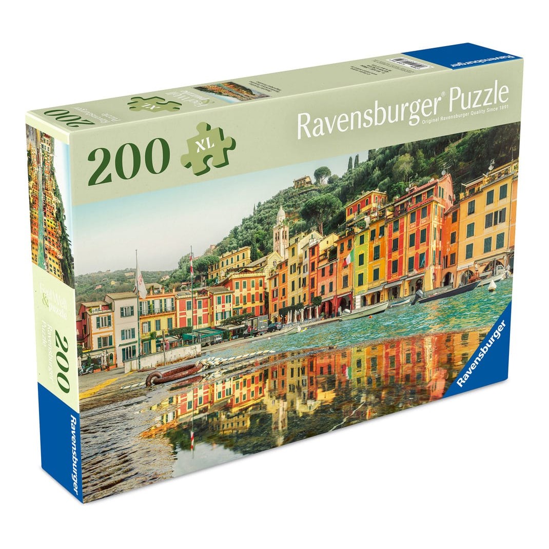 Ravensburger Portofino Italy 200 Piece Jigsaw Puzzle Harbour Scene With Colorful Seaside Villas And Boats 4005555017349