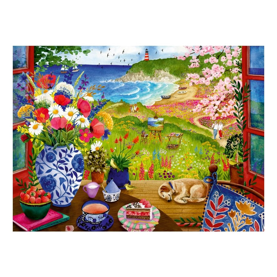 Ravensburger Seaside Window View Lighthouse Scene Extra Large 100 Piece Jigsaw Puzzle 4005555017325