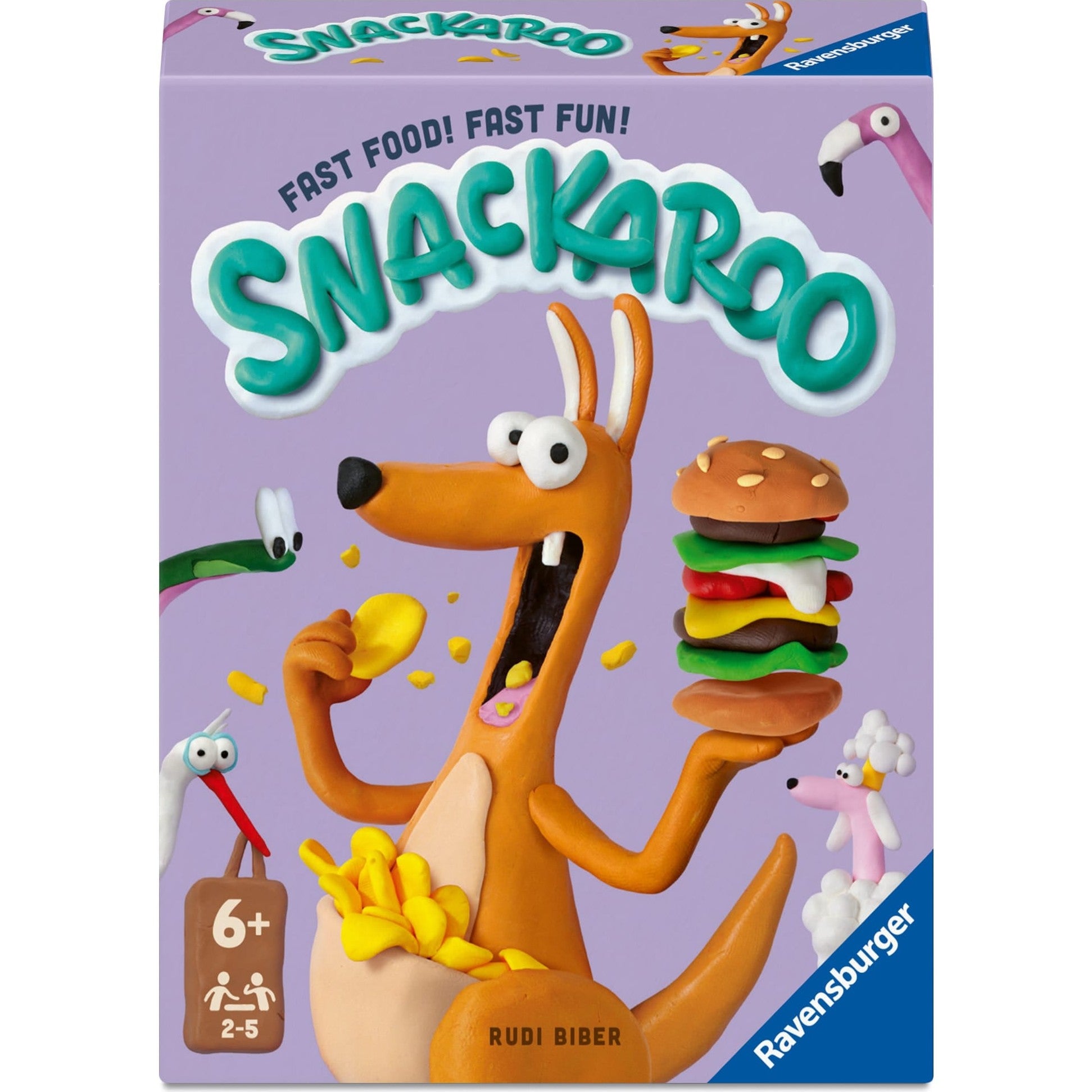 Ravensburger Snackaroo Card Game For 2 To 5 Players Fast Animal Snack Hunt Party 4005556249015