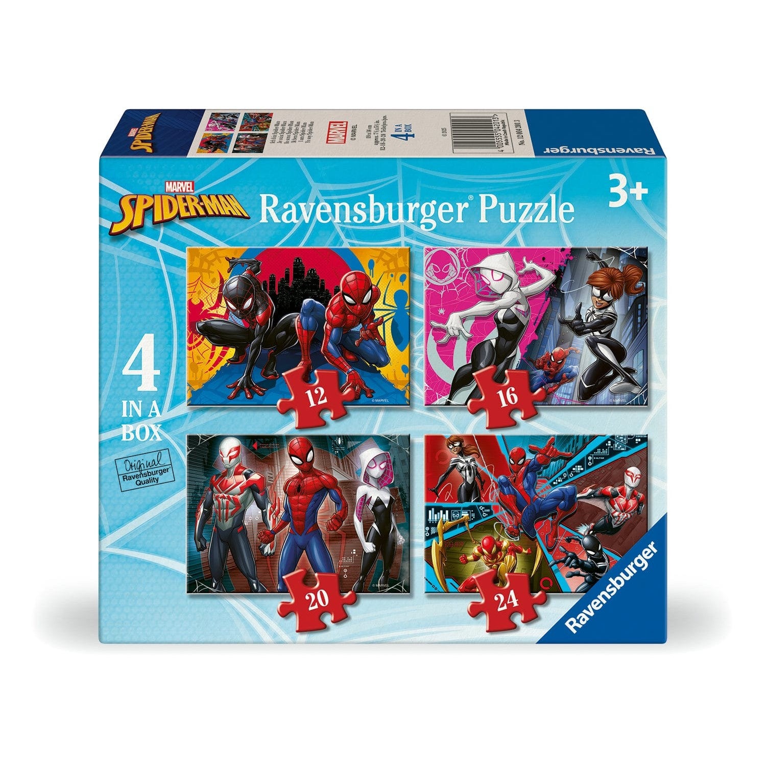 Ravensburger: Spiderman 4 in a Box Memory Game