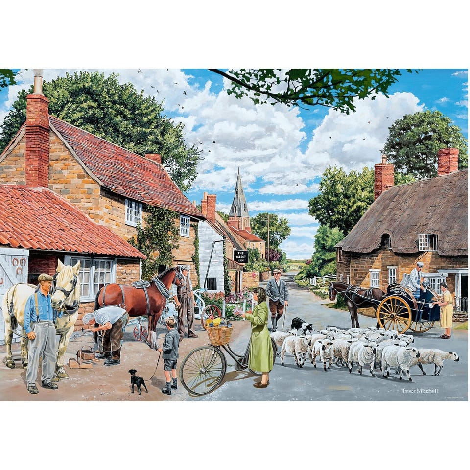Ravensburger The Village Farrier 1000 Piece Jigsaw Puzzle Village Scene With Horse by Trevor Mitchell 4005555017240