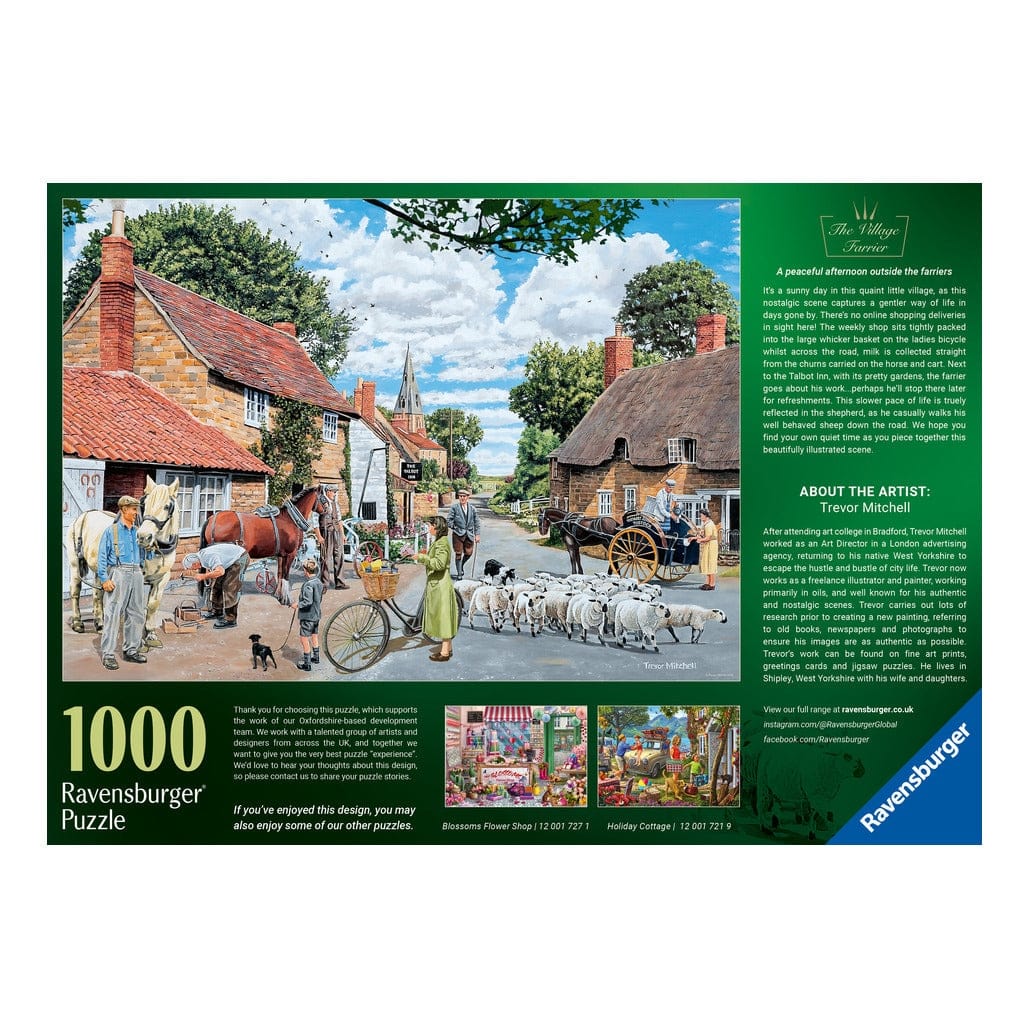 Ravensburger The Village Farrier 1000 Piece Jigsaw Puzzle Village Scene With Horse by Trevor Mitchell 4005555017240
