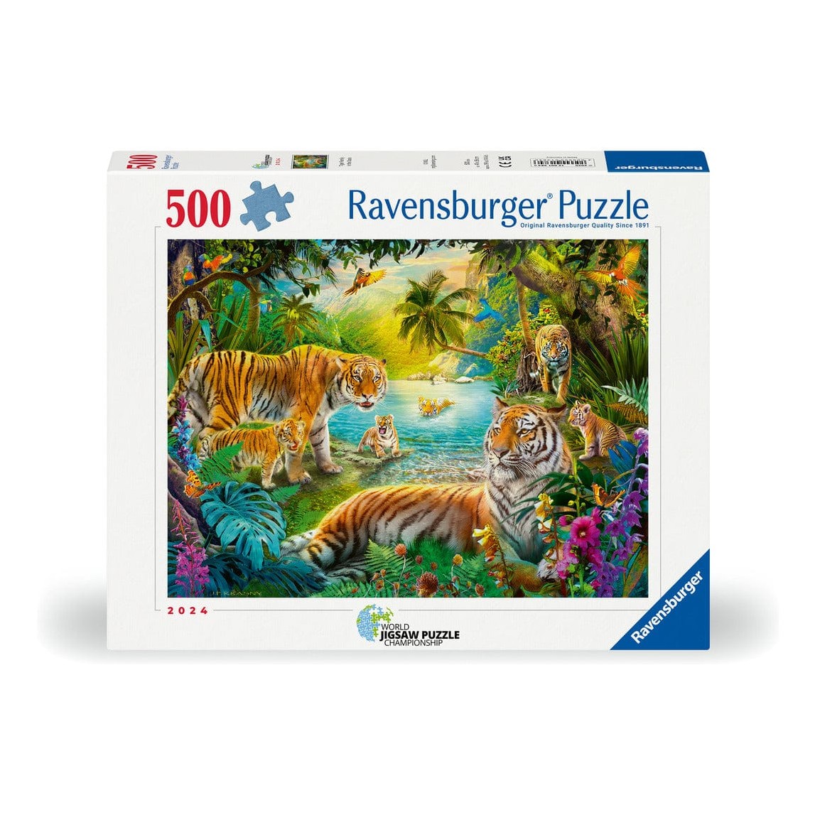 Ravensburger Tiger Family in Oasis 500pc Puzzle