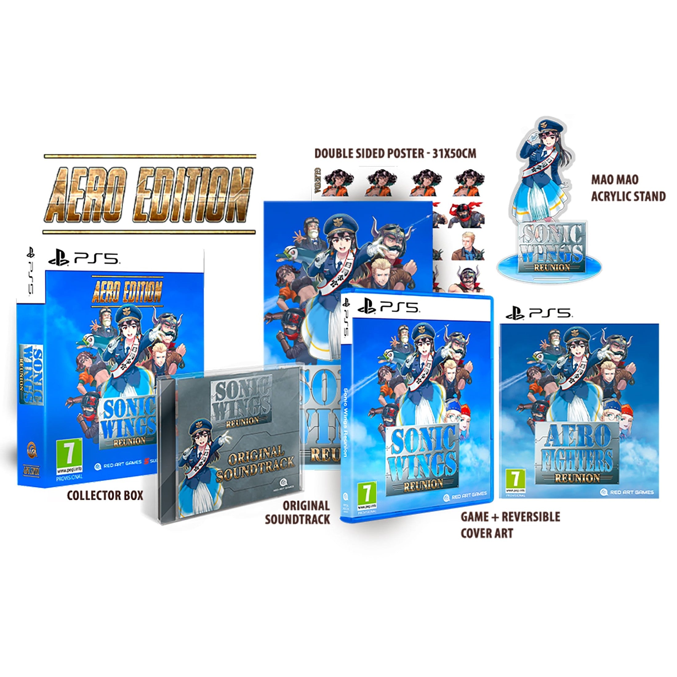 Sonic Wings Reunion Aero Edition Collector Box With Original Soundtrack And Reversible Cover Art - PS5 (Disc) 3760328374999