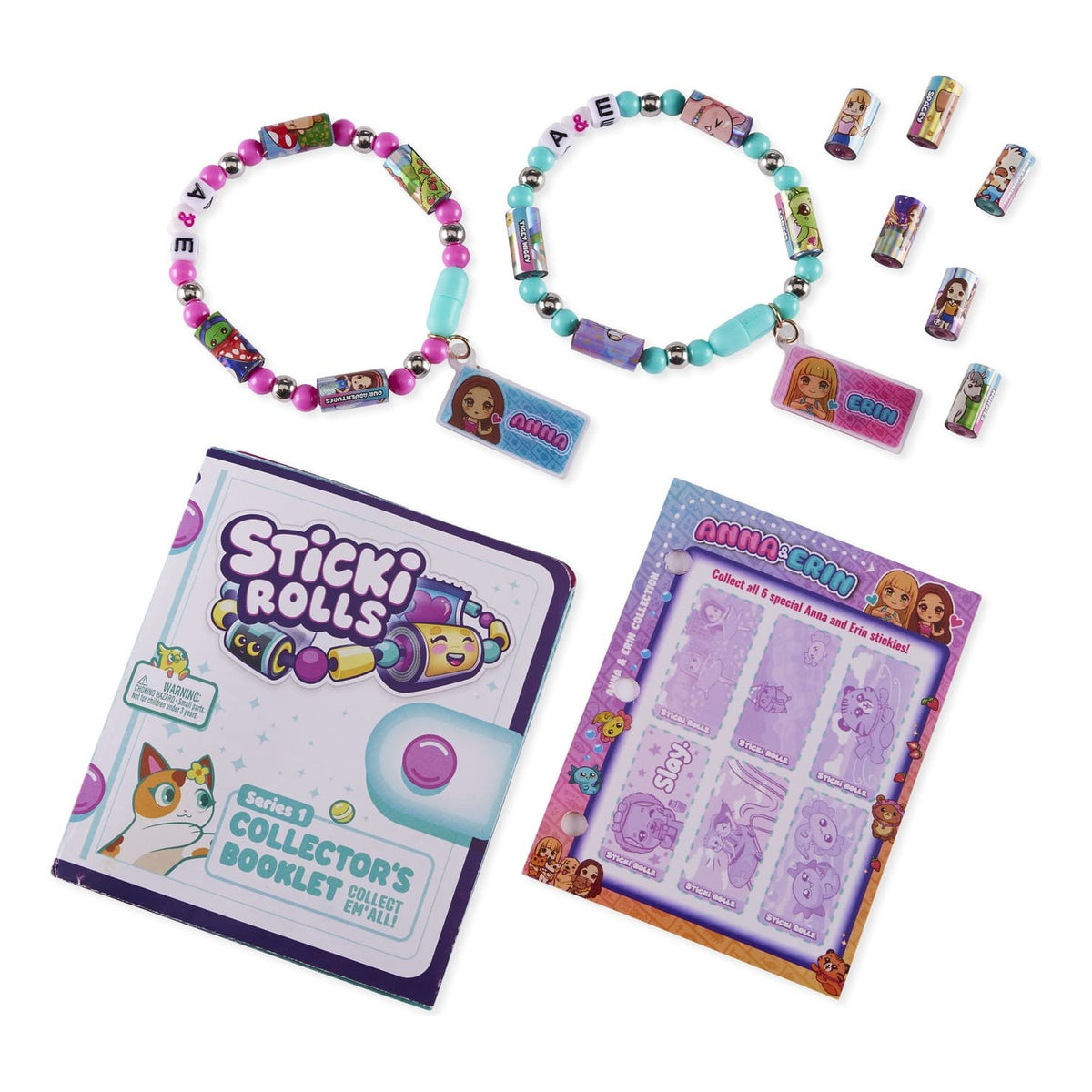 Sticki Rolls Anna & Erin BFF Bracelet Pack – 160 Stickers