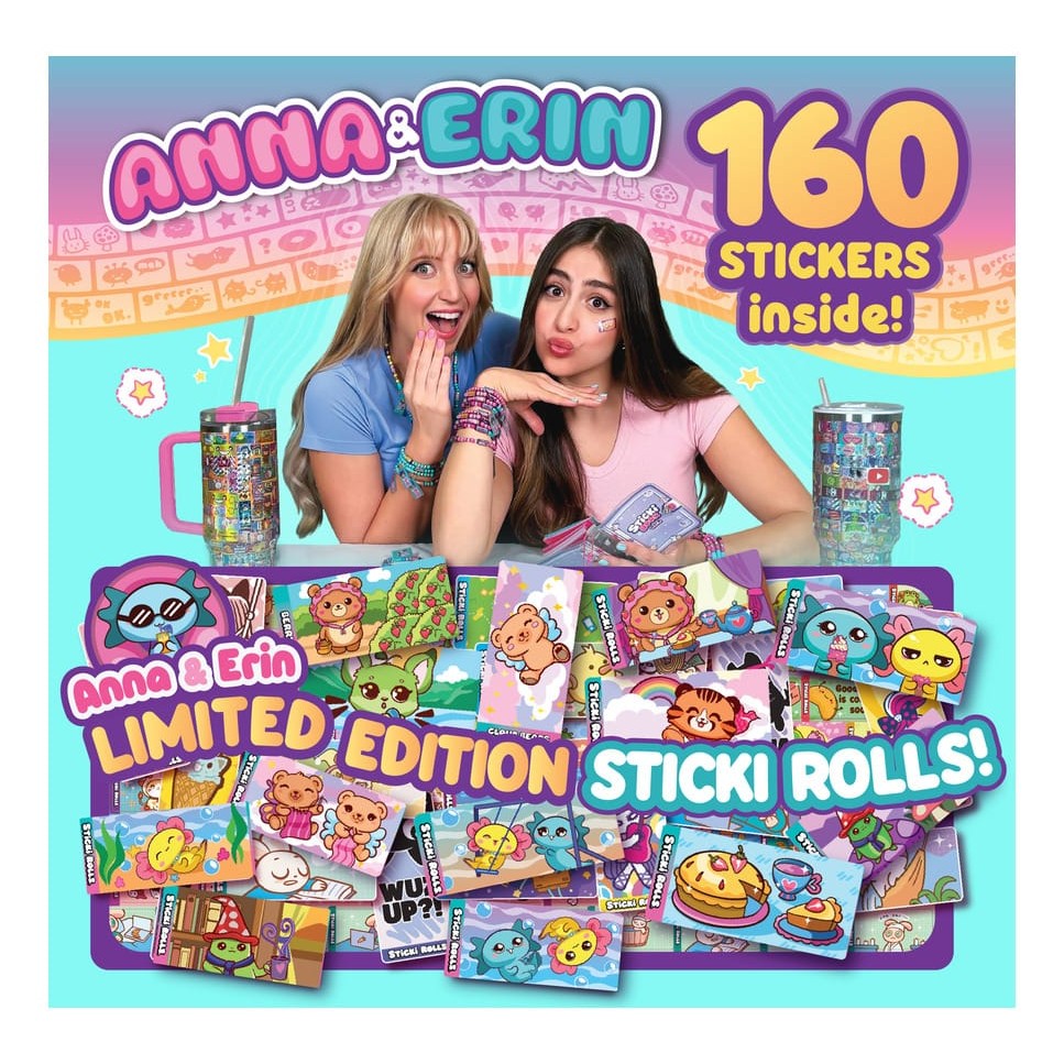 Sticki Rolls Anna & Erin BFF Bracelet Pack – 160 Stickers