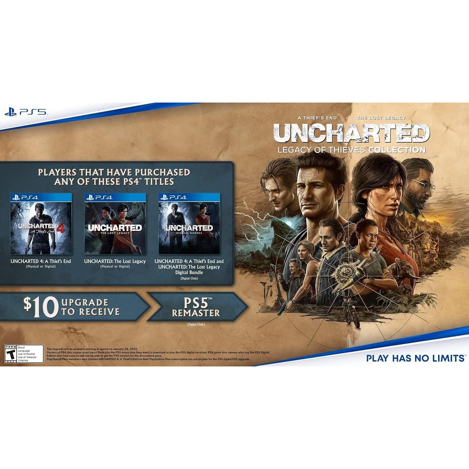 Uncharted Legacy of theives Collection - Playstation 5 0711719791898