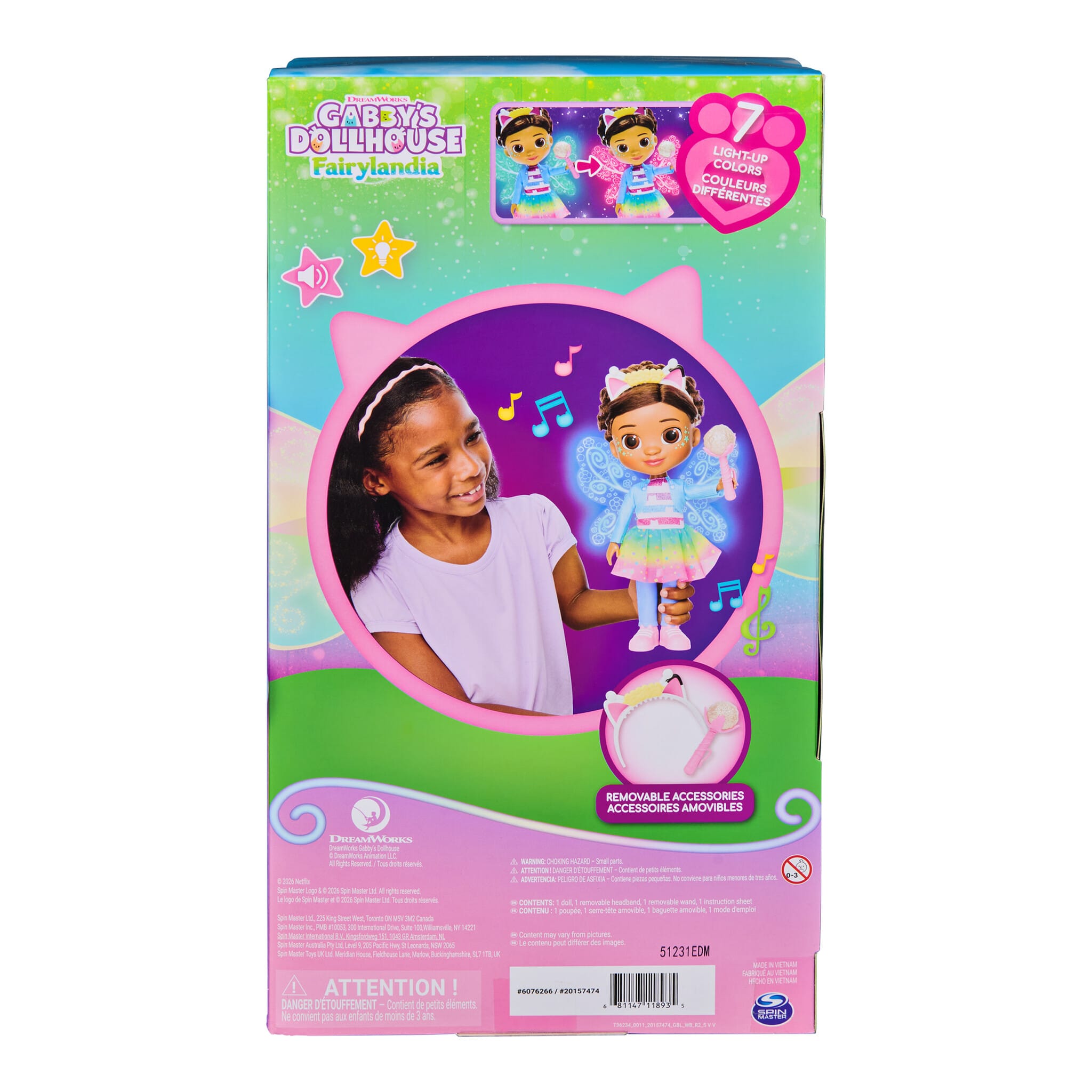 Gabby's Dollhouse Dandelion Magic Gabby Doll with Light-Up Wings 681147118935