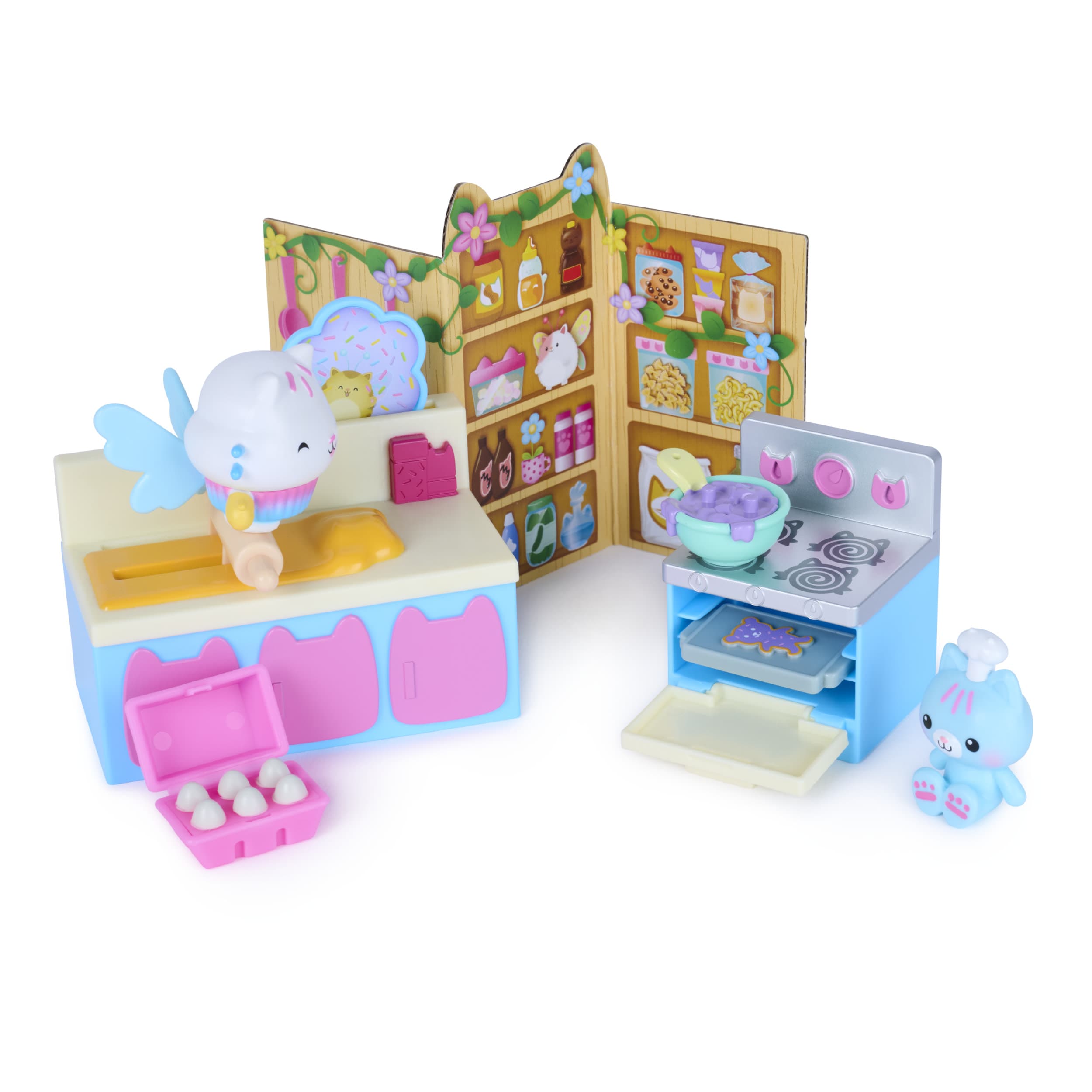 Gabby's Dollhouse Fairylandia Cakey Cat's Fairy Kitchen Set 681147133426