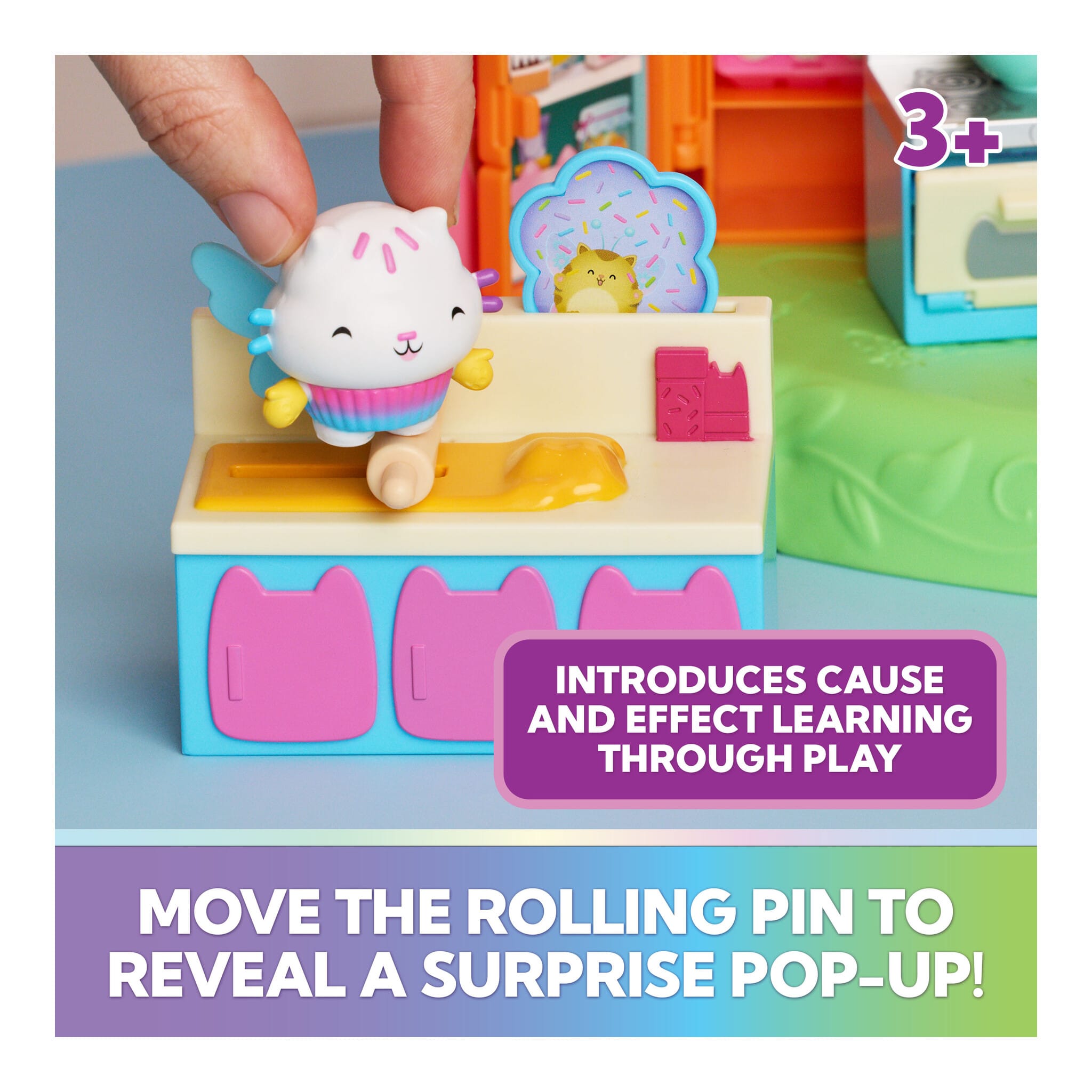 Gabby's Dollhouse Fairylandia Cakey Cat's Fairy Kitchen Set 681147133426